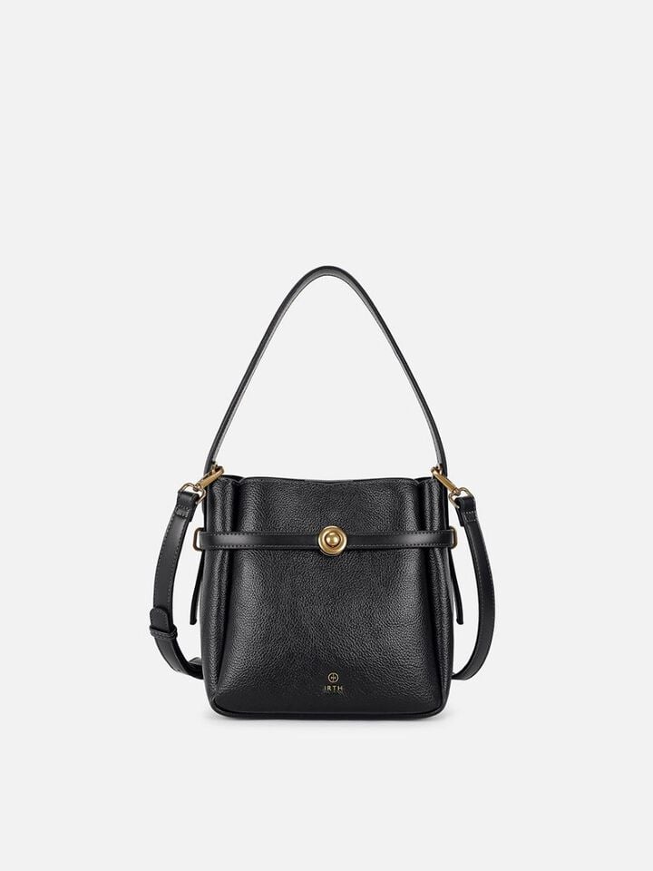 Valerie Tall Shoulder Bag - Black