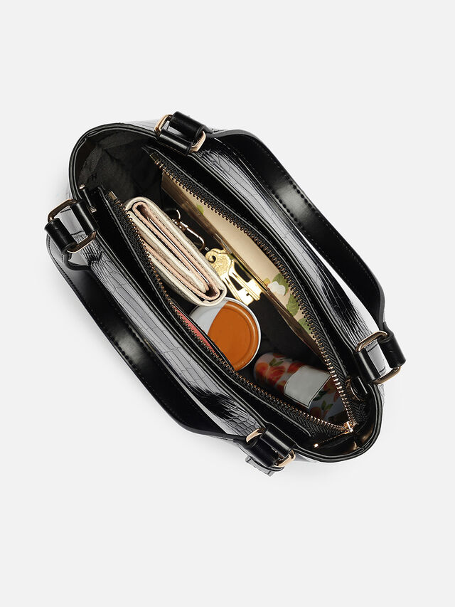 Maren Croco Handheld - Black